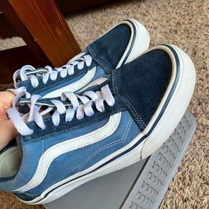 Blue old school Vans, 8.5